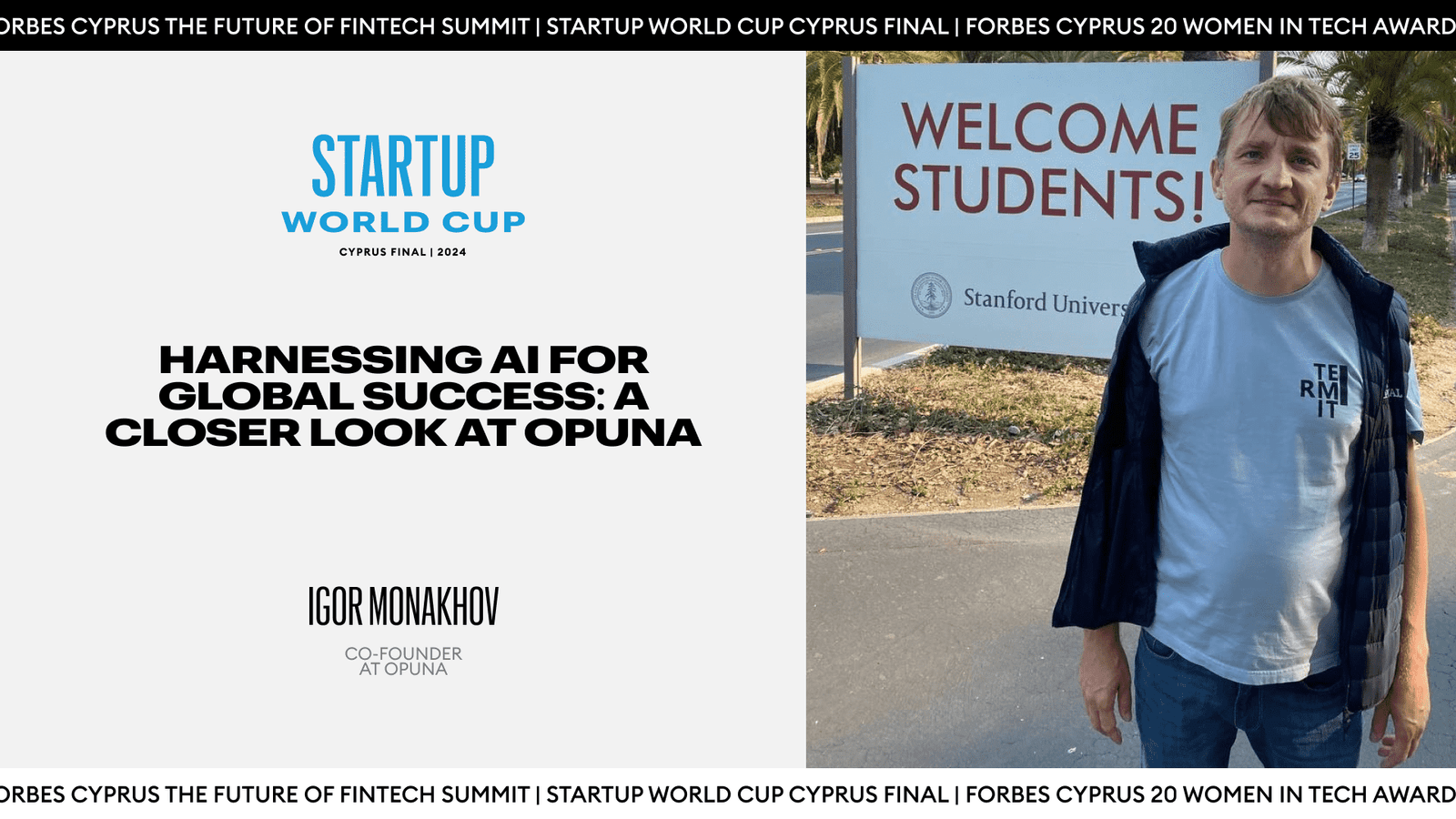 Igor Monakhov, co-founder of Opuna