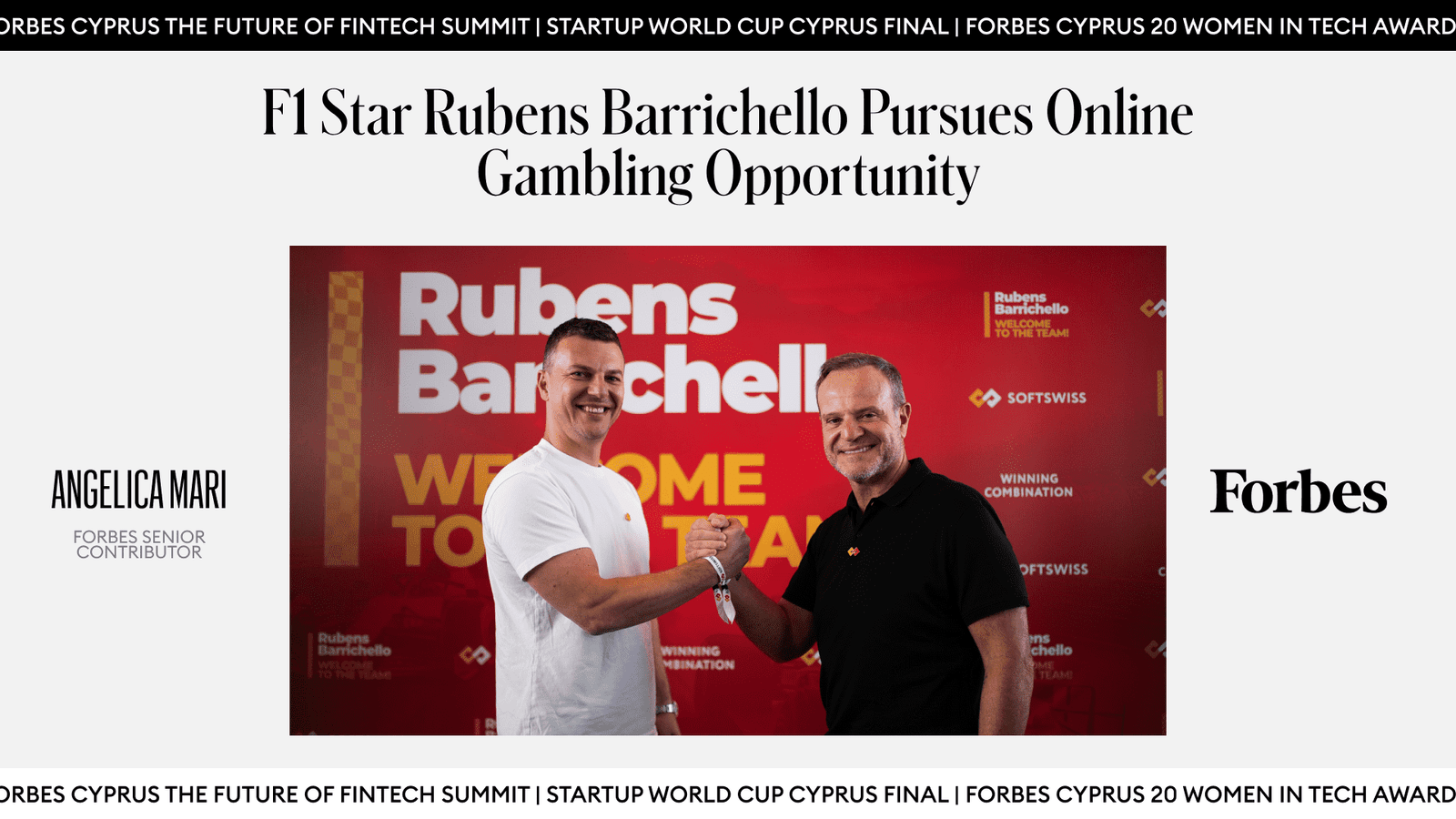 Forbes, Softswiss, Rubens Barrichello