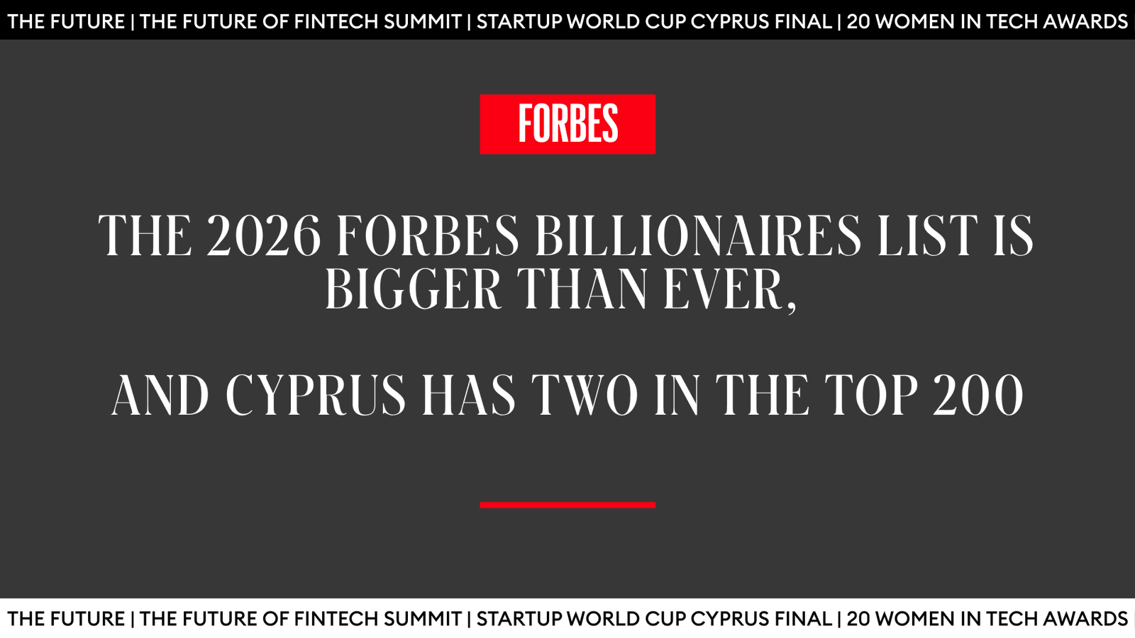 The 2026 Forbes Billionaires List
