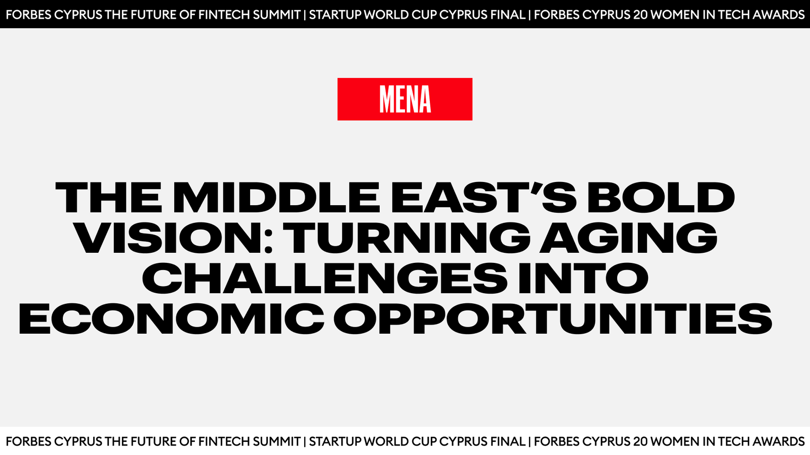 The Middle East’s Aging Economic