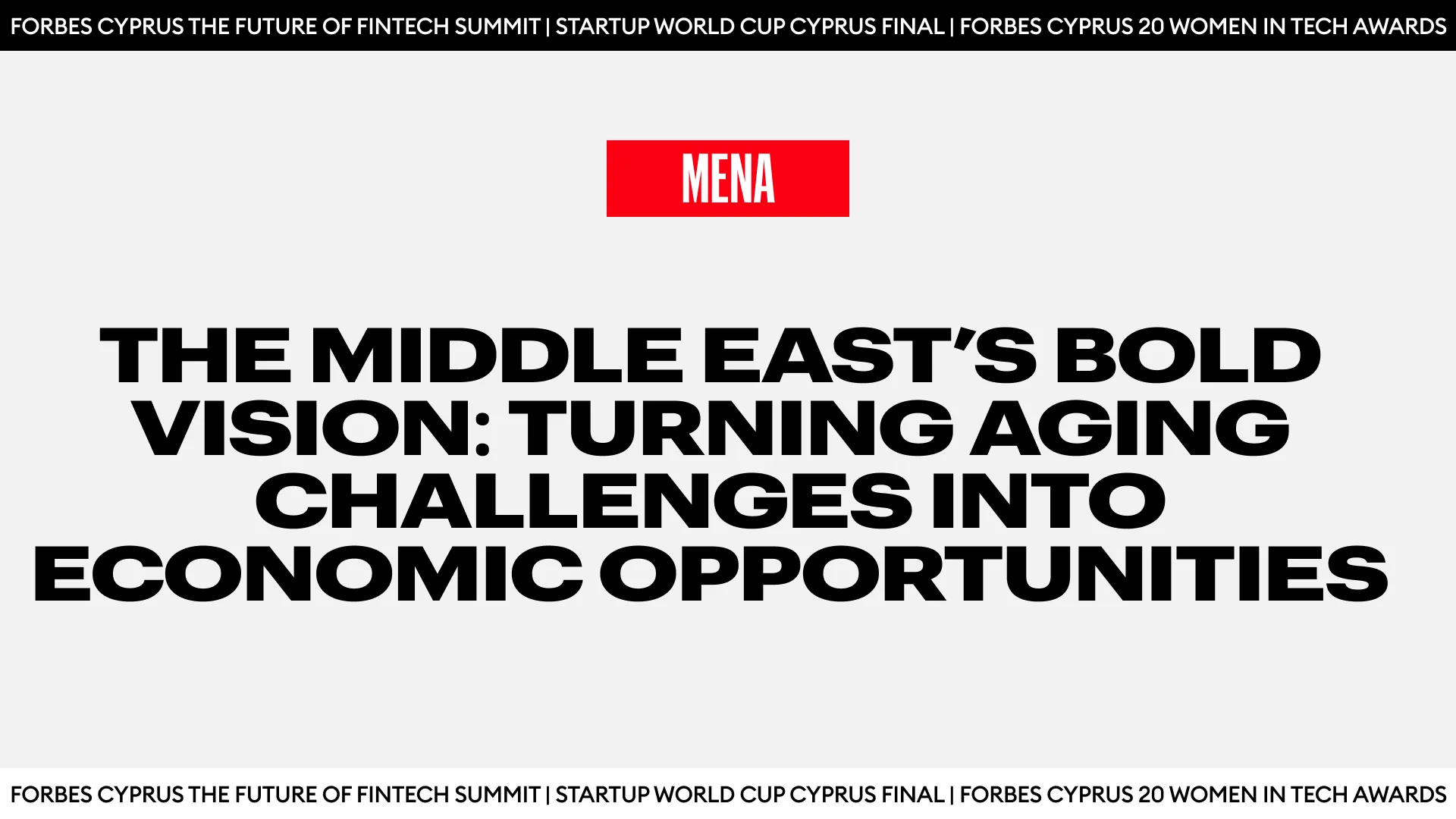 The Middle East’s Aging Economic
