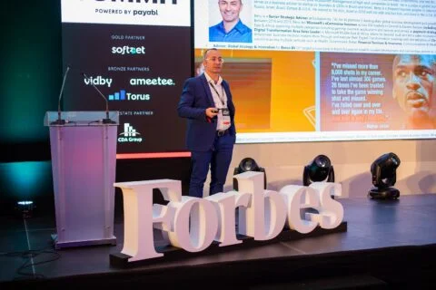 Beny Rubinstein speaking at Forbes The Future of Fintech Summit